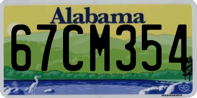 AL license plate 67CM354