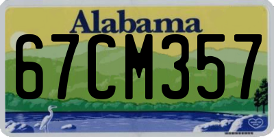 AL license plate 67CM357