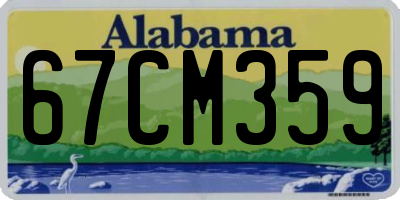 AL license plate 67CM359