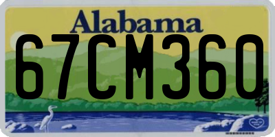 AL license plate 67CM360