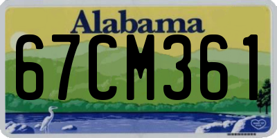 AL license plate 67CM361