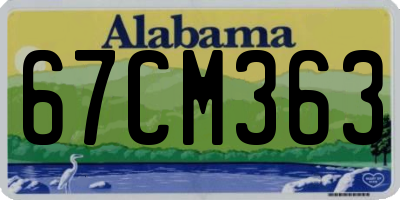 AL license plate 67CM363