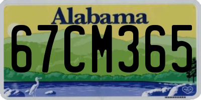 AL license plate 67CM365