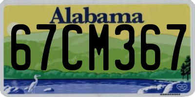 AL license plate 67CM367