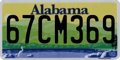 AL license plate 67CM369
