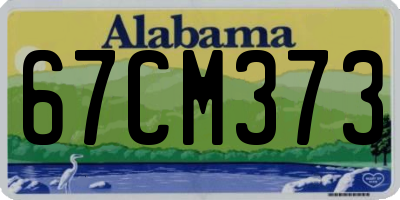 AL license plate 67CM373