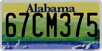 AL license plate 67CM375