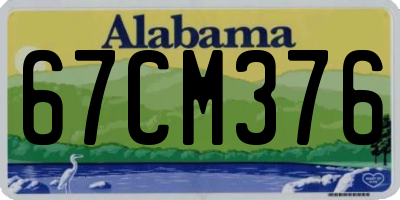 AL license plate 67CM376