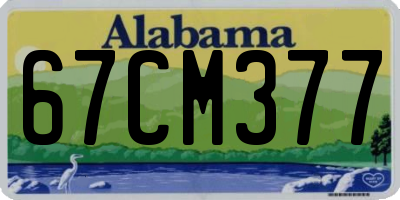 AL license plate 67CM377