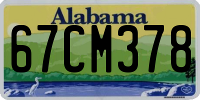 AL license plate 67CM378