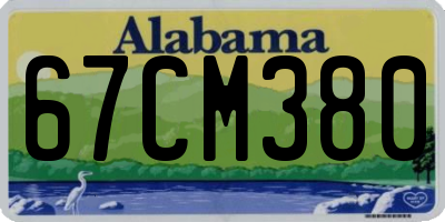 AL license plate 67CM380