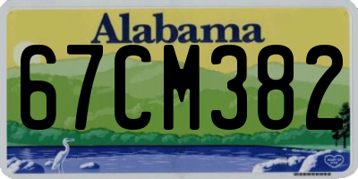 AL license plate 67CM382