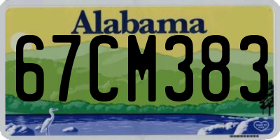 AL license plate 67CM383