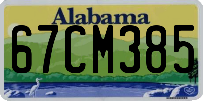 AL license plate 67CM385