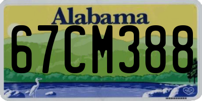 AL license plate 67CM388