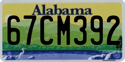 AL license plate 67CM392