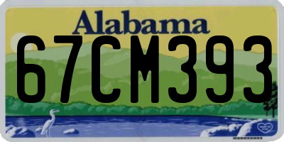 AL license plate 67CM393