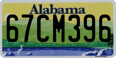 AL license plate 67CM396