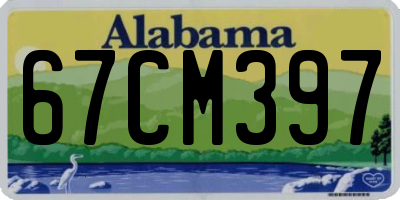 AL license plate 67CM397