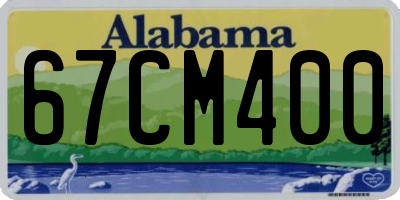 AL license plate 67CM400
