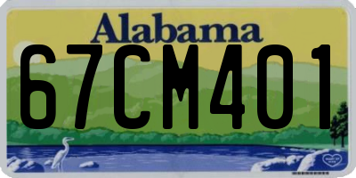 AL license plate 67CM401