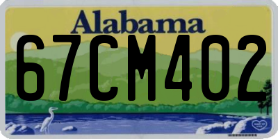 AL license plate 67CM402