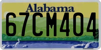 AL license plate 67CM404
