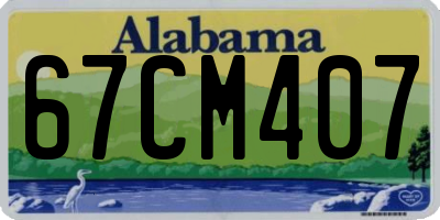 AL license plate 67CM407