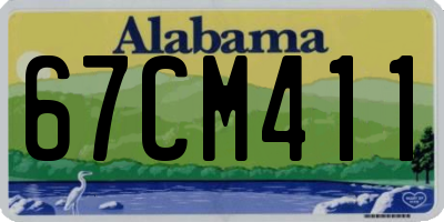 AL license plate 67CM411