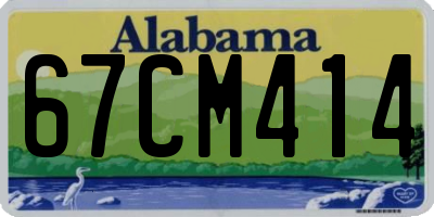 AL license plate 67CM414
