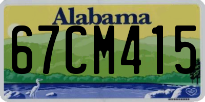 AL license plate 67CM415