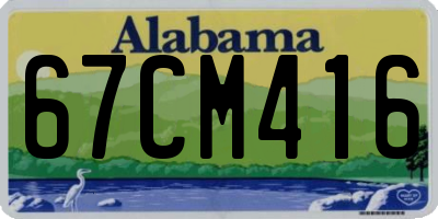 AL license plate 67CM416