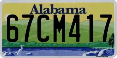 AL license plate 67CM417
