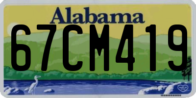 AL license plate 67CM419