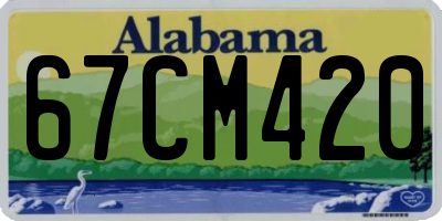 AL license plate 67CM420