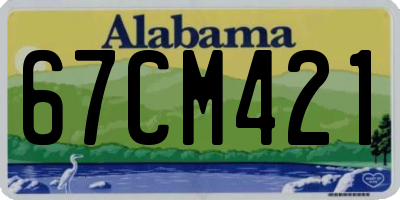 AL license plate 67CM421