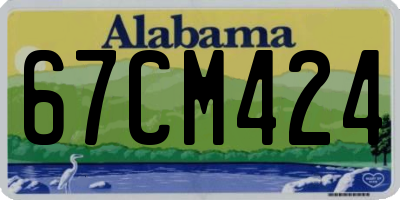 AL license plate 67CM424
