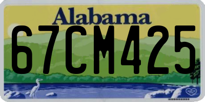 AL license plate 67CM425