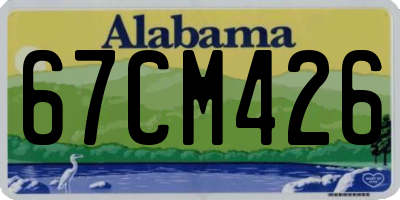 AL license plate 67CM426