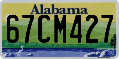 AL license plate 67CM427