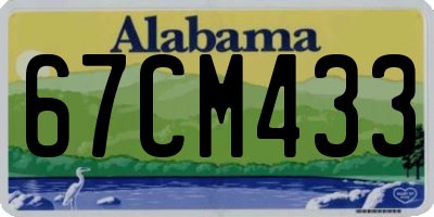 AL license plate 67CM433