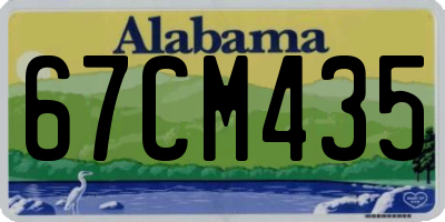 AL license plate 67CM435