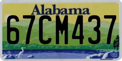 AL license plate 67CM437
