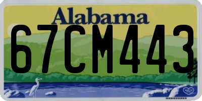 AL license plate 67CM443
