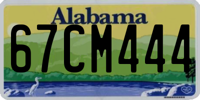 AL license plate 67CM444