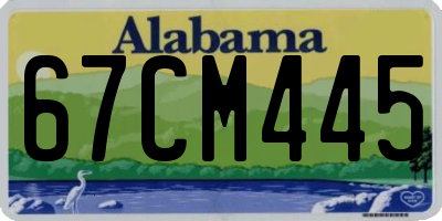 AL license plate 67CM445