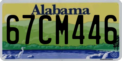 AL license plate 67CM446