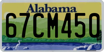 AL license plate 67CM450