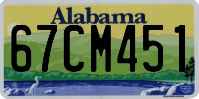 AL license plate 67CM451