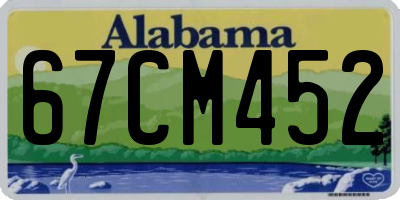 AL license plate 67CM452